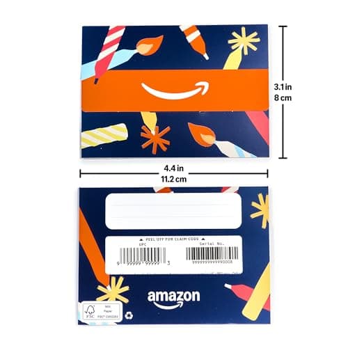 Mini Envelope - Birthday Amazon Physical Gift Card B0DMNNL62T