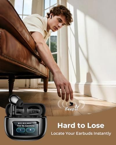 Wireless Earbuds, Ear Buds Active Noise Cancelling with Charging Case, 6.0 Bluetooth Earbuds with AI Clear Calls, 40H Playtime for Sports & Working, Stereo Sound Headphones for iPhone/Android- Black