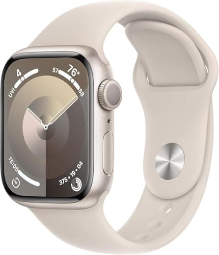 Apple Watch Series 7 (GPS + Cellular, 41mm) Starlight Aluminum Case with Starlight Sport Band, Regular (Renewed)