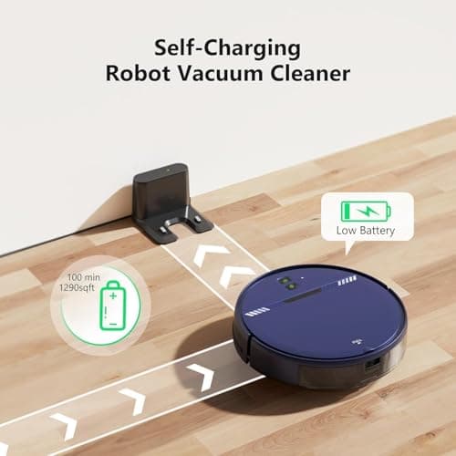XIEBro Life Robot Vacuum and Mop Combo, Vacuum Robot 2 in 1 with WiFi/App/Voice, Schedule, Water Tank and Dustbin, Self-Charging, Slim, Ideal for Hard Floor, Pet Hair, Carpet