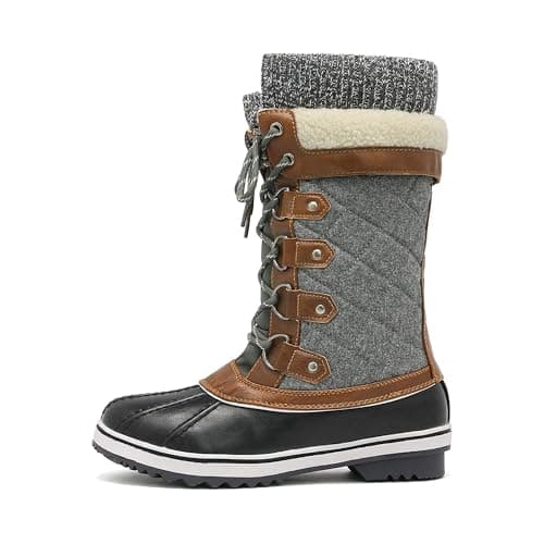 DREAM PAIRS Women's Mid-Calf Waterproof Winter Snow Boots MONTE_02