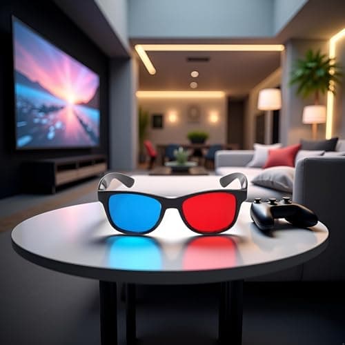 3Pcs Red and Blue 3D Glasses Universal TV Movie Dimensional Video Frame 3D Glasses DVD Game Glass 3D Style Glasses for 3D Movies Games, 3D Viewing Glasses, Televisions and Video