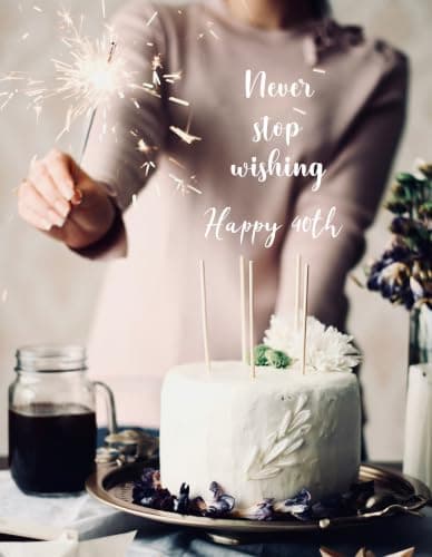 Hardcover Notebook Gold Foil 200 Pages A5 Lined, Birthday Gift for Turning 40 Year Old Woman Friends Mom Sister Daughter Wife 40th Birthday Gifts Women, Chapter 40 Birthday Gift Journal Purple for Her B0H7R85C9S