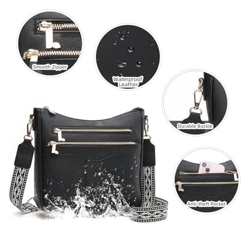 Valleycomfy Crossbody Bags for Women, Lightweight Crossbody Purses Soft Leather Shoulder Handbags