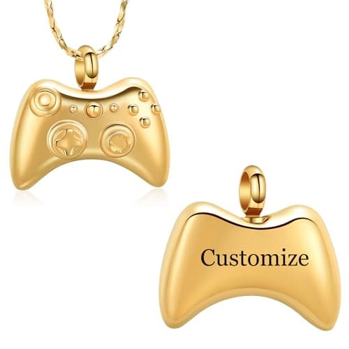 Memorial Pendant, Ashes Necklace of Loved One, Keepsake Gifts for Men Women Imrsanl Game Controller Urn Necklace Cremation Jewelry for Ashes B0CTMCX9JM