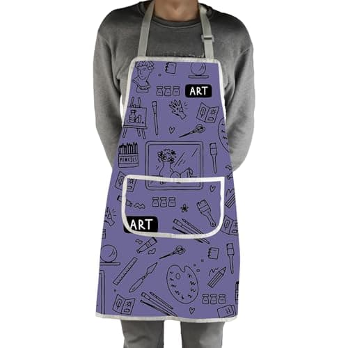 MBMSO Painting Artist Apron with Pockets Artist Painter Gifts Art Lover Gift for Art Teacher Student Painter Apron Waterproof B0CSDBGH7X