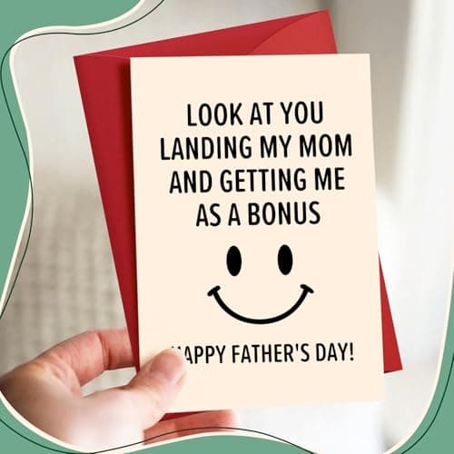 Step Dad Father's Day Gifts, Funny Fathers Day Card from Step Daughter Son Kids, Best Gag Gifts for Stepdad Bonus Dad Who Wants Nothing, Personalized Presents for Dads Father In Law Daddy Gift Ideas