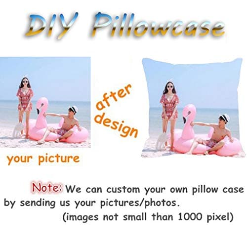 Shop&Three Custom Design Photos or Text Outdoor/Indoor Throw Pillowcase,Personalized Pet Photo Pillow, Love Photo Throw Pillowcases, Wedding Keepsake Throw Pillow Covers 20" x 20" B06X99VHBD