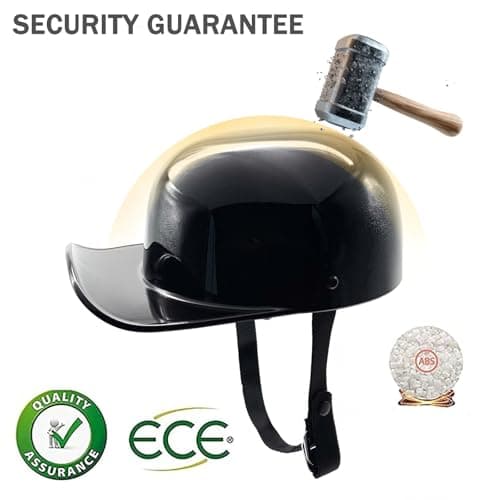Vintage Open Face Motorcycle Helmet with Goggles, DOT Approved Half Helmet for Men & Women, Retro Jet Scooter Moped Cruiser Chopper Street Bike Helmet
