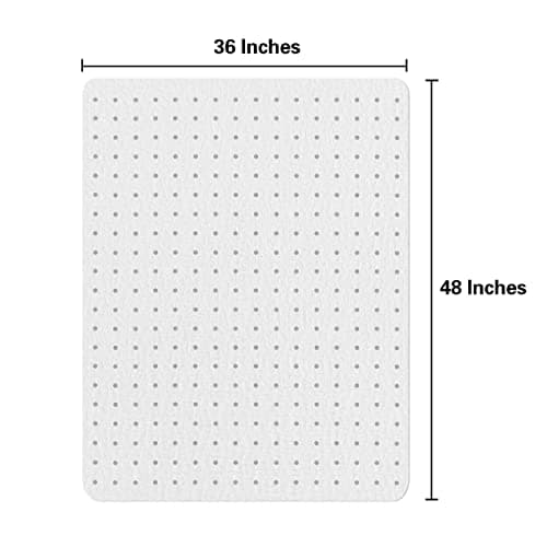 Plastic Office Chair Mat for Carpeted Floors, Heavy Duty Floor Mat,Eco-Friendly Series Studded Carpet Desk Chair Mats-36'' x 48'' (36 inches X 48 inches- NO Lip)