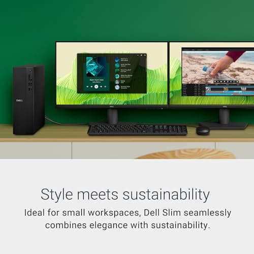 Dell Slim Desktop ECS1250 - Intel Core i3 14100 Processor, 8GB DDR5 RAM, 512GB SSD, WiFi 6, Intel UHD Graphics 730, Windows 11 Home, Onsite Service - Black