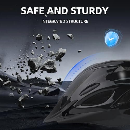 Adult Cycling Bike Helmet, Lightweight and Adjustable with Pads&Visor for Men and Women,Premium Quality Airflow Unisex Bicycle Helmet,Suggested Fit 58-61 cm