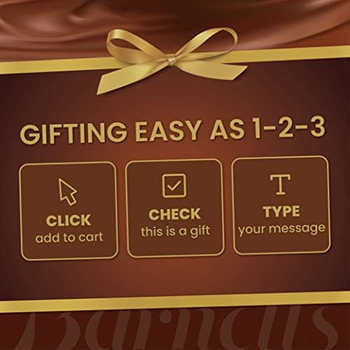 Barnett’s Chocolate Cookies Favors Easter Gift Box Sampler, Gourmet Christmas Holiday Corporate Food Gifts, Mothers & Fathers Day, Birthday or Get Well Care Package Idea, 6 Unique Flavors