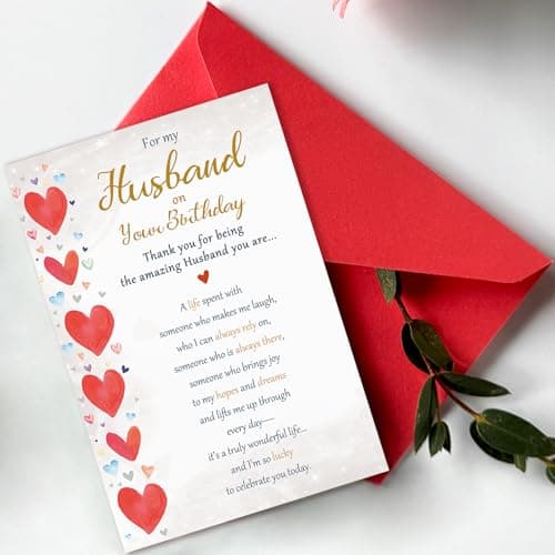 Happy Birthday Decorations for Men, 8x5.3 Inches, Double, Sided Beixian Funny Birthday Card Gifts for Husband from Wife B0FPPZBHDL