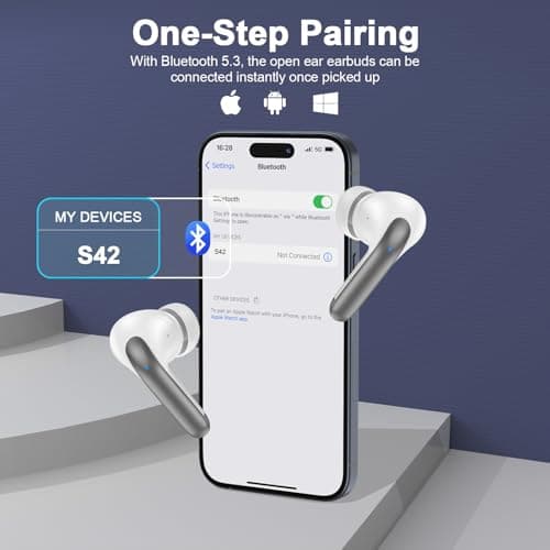 Wireless Bluetooth 5.3 Earbuds for iPhone 17 Pro Max Air 16 Pro 16e 15 Plus Pixel 10 9 8 Pro XL 9a 8a 7 Bluetooth Headphones 60H Playback LED Power Display in Ear Earphones with Microphone for Sports