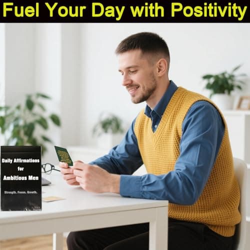Motivation & Encouragement, Birthday, Christmas & Valentine's Day Gifts for Him, Boyfriend, Husband, Dad, Son, Boss & Friends Daily Affirmation Cards for Men - Meaningful Inspirational Gifts B0FLJG4FP7