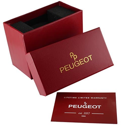 Peugeot Men’s Vintage Tank Shape 14K Gold Plated Wrist Watch with Roman Numeral Dial