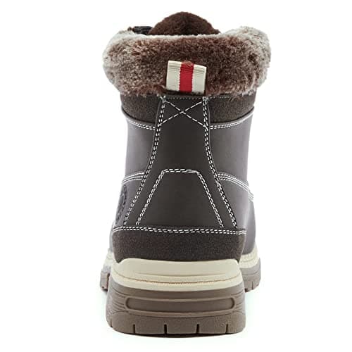 ANJOUFEMME Womens Hiking Snow Winter Boots - Waterproof Work Ankle Boots for Women Comfortable Warm Fur Boots for Backpacking Cycling