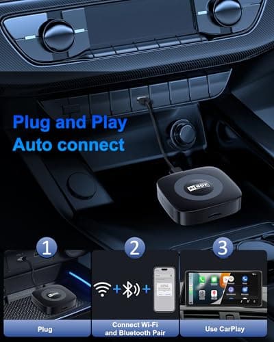 Ai Magic Box for Streaming Netflix/YouTube/TikTok, Wireless CarPlay Adapter Dongle with USB Drive for OEM Wired Car Play & Android Auto Cars GPS Navigation Chartplotter