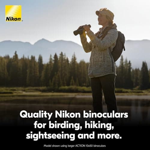Nikon Action 8x42 Binocular | Multilayer-Coated Nikon Optics, Bright, Wide View, 8X Power, Turn-and-Slide Adjustable eyecups and Tripod-Ready Porro-Prism Design