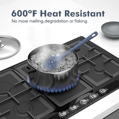 Food Grade Silicone, Heat Resistant Up to 600°F, Upgrade Strong Handle, Safe for Nonstick Cookware,Ideal for Cooking & Baking ChefAide 5 Pieces Silicone Spatulas Set, Heat Resistant Rubber Spatula B0CHGFG64S