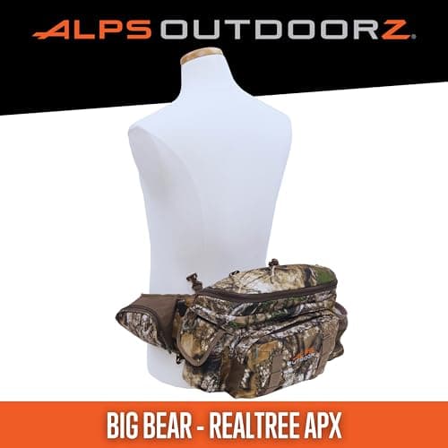 ALPS OutdoorZ Big Bear Day Pack – Realtree APX Camouflage Expandable Hunting Backpack with Large Capacity, Multiple Storage Pockets & Adjustable Straps for Deer & Big Game Hunting