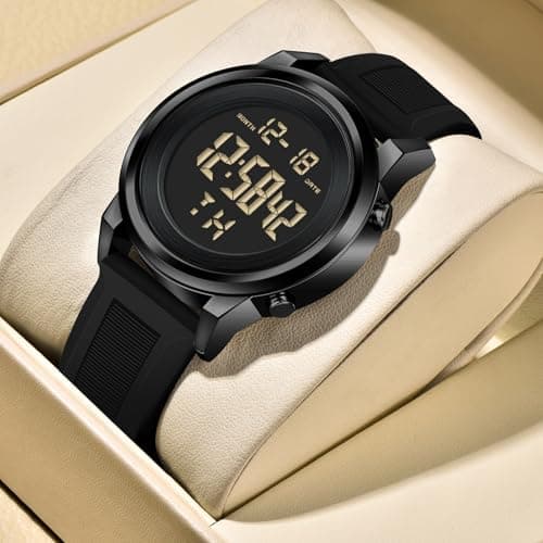 MONDISOLT Military Black Waterproof Sports Wrist Watches for Men Digital Tactical Mens Sport Watches Waterproof Military
