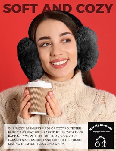 Buauty Ear Muffs Winter Women Men Soft Earmuffs Cute Ear Covers Cold Weather Fluffy Ear Warmers Headband Winter Accessories