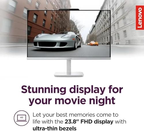 Lenovo IdeaCentre 24" FHD All-in-One Desktop Computer with Lifetime Office 365 for The Web • 16GB RAM • 512GB SSD • Intel Core • Wired Keyboard and Mouse • Windows 11