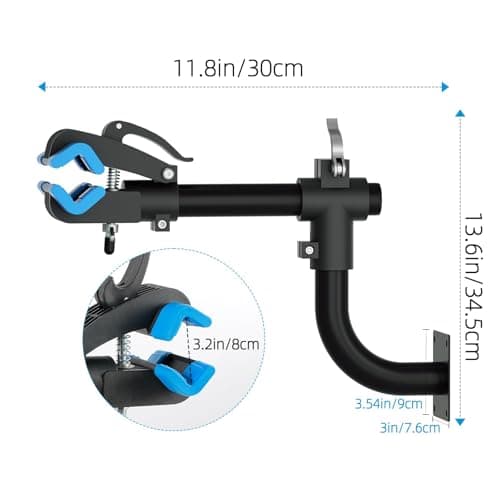 Urban Deco Bike Repair Stand Bench Mount Bike Stand Wall Mounted Bike Work Stand Bicycles Maintenance Rack Bike Clamp for Road Mountain Bike,Road Bike (13.6 inch Curved)