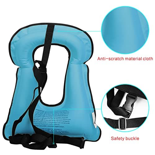 Snorkel Vest for Adults, Inflatable Swim Vest Jackets for Women/Men,Swimming Vests for Kayaking, Paddle Boarding, Fishing, Surfing, Snorkel, Watersports, Rafting