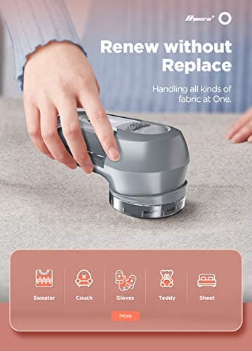 Bymore Fabric Shaver Lint Shaver for Clothes, Dual Power Lint Remover with Battery or Corded Use, Portable Sweater Shaver for Clothing, Furniture & Travel