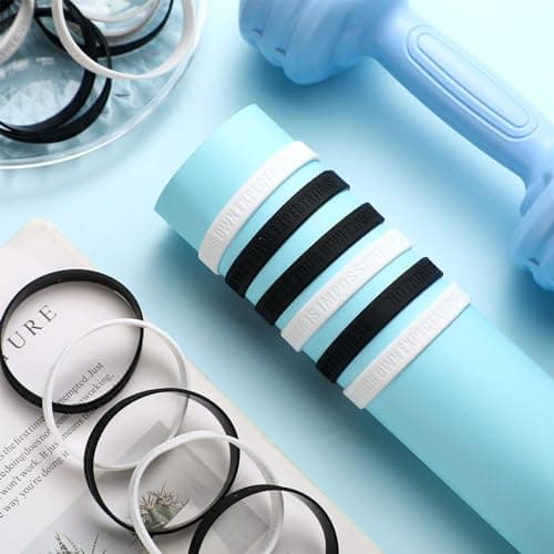 Tondiamo Nothing is Impossible, Exceed Your Own Expectations Motivational Silicone Wristbands Inspirational Rubber Bracelet Stretch Inspirational Bracelets Bulk for Sports Party Supplies