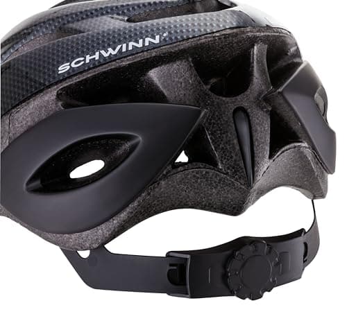 Schwinn Thrasher Helmet for Adults, Size 58-62 cm for Riders Ages 14+, Microshell, Adjustable Dial & Straps, Interior Padding, Air Vents, Lighted or Unlit, Visor, Adult Bike Helmet