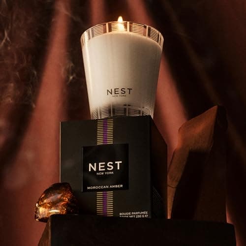Up to 60-Hour Burn Time - Reusable Glass Vessel - 8.1 oz NEST New York Scented Classic Candle, Moroccan Amber B00394Z0PY
