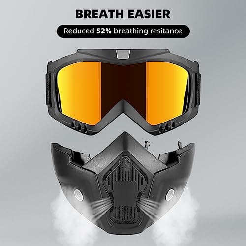 Motorcycle Half Helmets with Face Shield, German Style Motorcycle Helmet for Adult Men Women, DOT Approved Retro Half Shell Helmet for Moped Cruiser Scooter