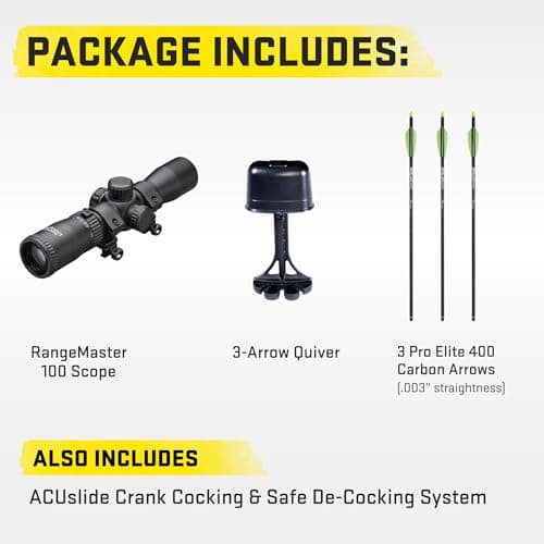 TenPoint Turbo X Crossbow - 415 FPS - Equipped with 100-Yard RangeMaster Scope, ACUslide Cocking & De-Cocking System + S2 Trigger