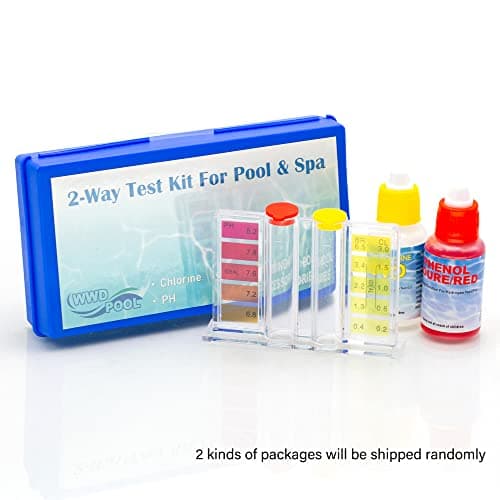 WWD POOL Swimming Pool Spa Water Chemical Test Kit for Chlorine and Ph Test (2 Way Test Kit)