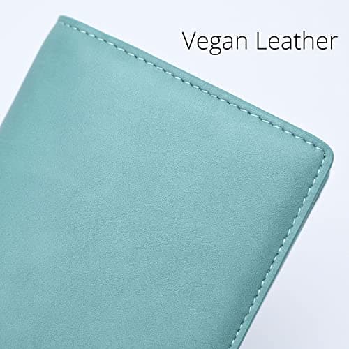 Alldaily Ultra Slim Thin Women Wallet RFID Blocking Credit Card Holder Bifold Long Ladies Billfold (Purist Blue)