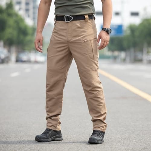 GQN Tactical Pants for Men, Water Resistant Ripstop Cargo Pants, Multifunction Work Hiking Pants, Outdoor Apparel 2026