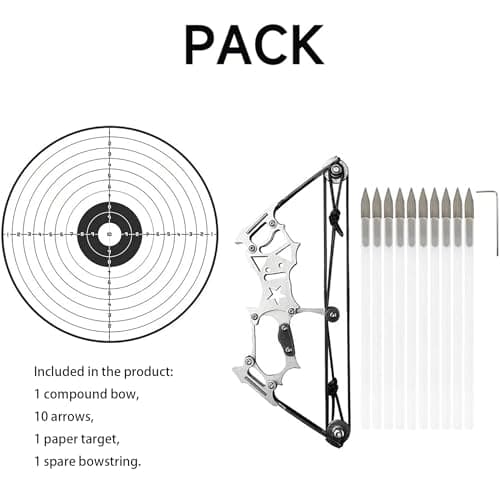 TIETHEKNOT Archery Bow Set Left and Right Hand Compound Bow Hunting Bow Metal Material Catapult RH/LH for Practice Archery