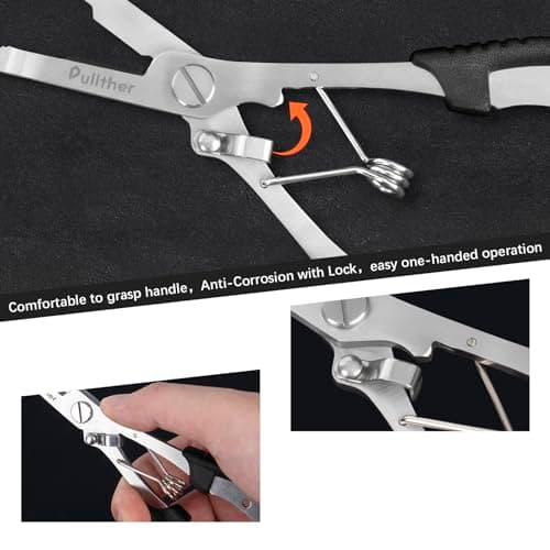 Pullther fishing Stainless Steel Fishing Pliers,Needle Nose Pliers Fishing,Fishing Pliers Hook Remover,Fishing Pliers Kit with Lanyard,Braid Cutter Rustproof Fishing Multitool for Saltwater Freshwater