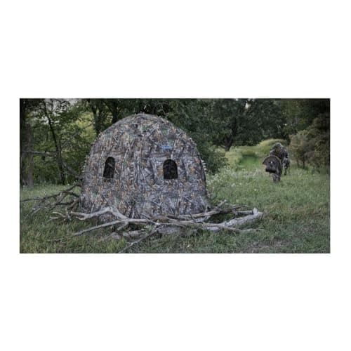 Ameristep Outhouse Lightweight Durable Hunting Spring Steel Mossy Oak Break-Up Country Ground Blind - 1 Hunter Concealment - Easy Setup & Takedown