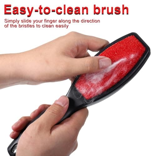 3 Pack Lint Brushes for Clothes, Double-Sided Lint Remover Brush, Reusable Pet Hair Remover, Sheet and Carpet Cleaning Brush for Clothes Sheet Carpet Furniture Fabric