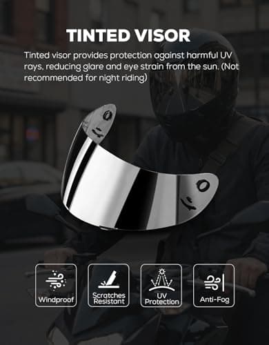 XFMT Full Face Motorcycle Helmet ATV Street Bike Motorbike Helmet DOT Approved with Anti-Fog Visor for Adult Men & Women