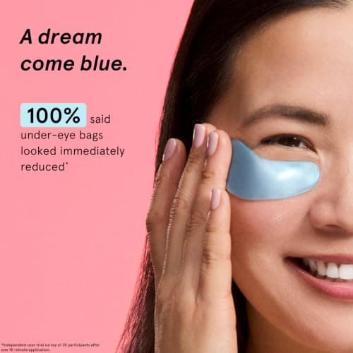 grace & stella Award Winning Under Eye Mask Reduce Dark Circles, Puffy Eyes, Undereye Bags, Wrinkles, Gel Under Eye Patches, Small Gifts for Women, Gifts Under 10 Dollars, Vegan (6 Pairs, Blue) B0C4G16NBX