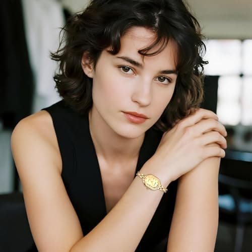 JewelryWe Square Small Ladies Watch: Quartz Analog Women Detachable Stainless Steel Band Tank Diamond Markers Vintage Bracelet Wristwatch