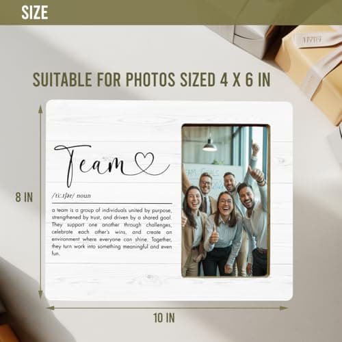 Team Definition Gifts Picture Frame, Best Team Ever Gifts Picture Frame for Employees Coworker Colleage B0FQ3VZXW9