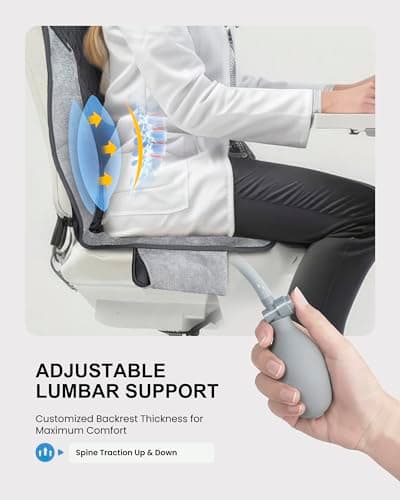 COMFIER Back Massager with Heat,Massage Chair Pad,Massage Seat Cushion with Adjustable Lumbar Support,Back Massage for Pain Relief,Chair Massager for Recliner,Father‘s Day Gift for Dad