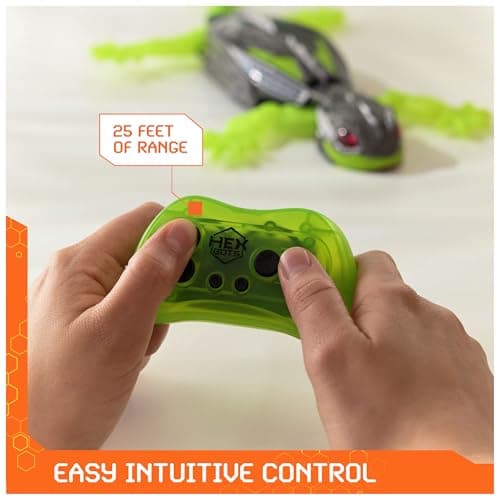 Lizard RC Toy, Wall Climbing Technology, Realistic Limbs, Easy to Use Remote, Prank Toys & Gifts for Kids Ages 4+ HEX BOTS Wall Crawler Gecko Rechargeable Remote Control Toy B0CSFPL6JN